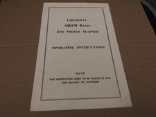 1968,69,70,71,72,73 ORGINAL CORVETTE AM/FM RÁDIO INSTRUÇÕES MANUAL GUIA comprar usado  Enviando para Brazil
