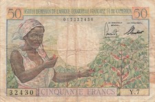 África Ecuatorial Francesa 50 Francos 1957 segunda mano  Embacar hacia Mexico