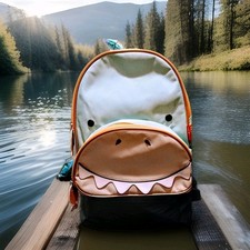 Mochila infantil Skip*Hop Zoo Simon Shark viagem de volta às aulas aquática legal Pr, usado comprar usado  Enviando para Brazil