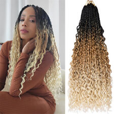 Usado, Caixa de tranças de Deusa 14-24" cabelo de crochê tranças de crochê boômio tranças boho encaracoladas comprar usado  Enviando para Brazil