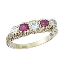 Ring rubies brilliant d'occasion  Expédié en Belgium