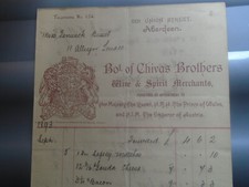 Usado, Bilhete de uísque raro Chivas Brothers 1893 Aberdeen por Appt Her Majesty Queen comprar usado  Enviando para Brazil