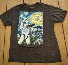 Camiseta masculina Star Wars Storm Trooper Van Gogh noite estrelada GRANDE cinza carvão comprar usado  Enviando para Brazil