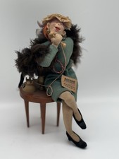 Boneca de feltro vintage Roldan Klumpe senhora no telefone Espanha Rosenfeld importações com mesa comprar usado  Enviando para Brazil