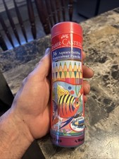 Conjunto de 36 lápis aquarela Faber-Castell 1159360 estojo de lata de cores sortidas comprar usado  Enviando para Brazil