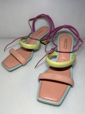 Sandálias femininas Arezzo nubuck multicoloridas biqueira aberta salto 2,5 polegadas 5,5 EUA comprar usado Sandálias femininas Arezzo nubuck multicoloridas biqueira aberta salto 2,5 polegadas 5,5 EUA comprar usado  Enviando para Brazil