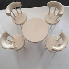 Mesa de cozinha vintage para casa de bonecas 4 cadeiras escala 1:12 pintada comprar usado  Enviando para Brazil