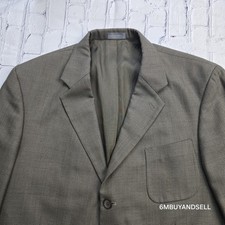 Jaqueta blazer Geoffrey Beene masculina lã tweed esporte casaco 3 botões marrom 44L comprar usado  Enviando para Brazil