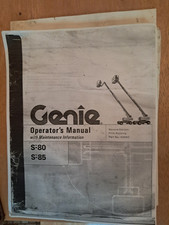 Genie operators manual for sale  Lena