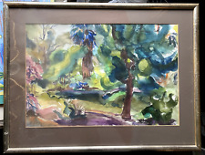 Aquarell signiert park gebraucht kaufen  Fehrbellin
