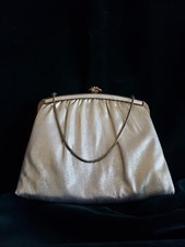 Bolsa de mão feminina vintage Ande pequena dourada metálica bolsa carteira comprar usado  Enviando para Brazil