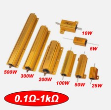 Resistor de carga de alumínio dourado Wirewound RX24 5W/10W/25W/50W/100W/200W/300W/500W comprar usado  Enviando para Brazil
