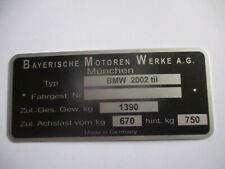 Typenschild bmw 2002tii gebraucht kaufen  Goch