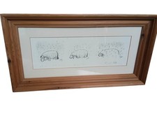 Framed pig sketch for sale  WORTHING