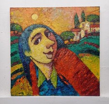 Paesaggio figura dipinto usato  Vodo Cadore