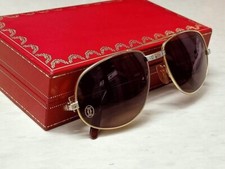 Novo Óculos de Sol Cartier Vintage 59 Romance Santos com Caixa 1980 Estado Perfeito comprar usado  Enviando para Brazil