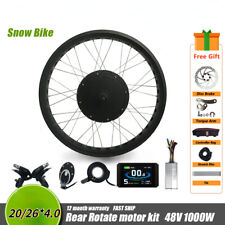 Usado, Kit de conversão de motor cubo de rotação traseiro 48V 1000W Snow E-bike para roda de 20 26 polegadas comprar usado  Enviando para Brazil