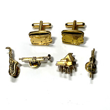 Abotoaduras e tachas JAZZ - Bateria sax piano trompete baixo INSTRUMENTOS MUSICAIS comprar usado  Enviando para Brazil