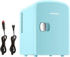 Mini geladeira portátil Chefman 4 litros 6 latas refrigerador pequeno azul comprar usado  Enviando para Brazil