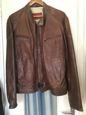 Veste cuir marron d'occasion  Paris IX