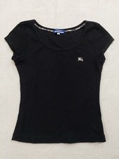 Camiseta Burberry London Blue Label Feminina Tamanho 38 Preta JPN Original, usado comprar usado  Enviando para Brazil