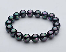 Usado, Pulseira elástica contas redondas pérola concha mar do sul preta natural 8/10/12/14 mm comprar usado  Enviando para Brazil