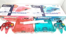 Console Nintendo N64 região livre azul claro/vermelho claro caixa de controle selecionada comprar usado  Enviando para Brazil