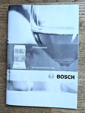 Bosch dishwasher instruction for sale  LLANDEILO