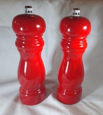 Usado, Moinhos moedores de sal e pimenta de madeira vermelha 7 pol., excelente estado comprar usado  Enviando para Brazil