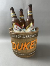 Placa de giz vintage 1958 Duquesne Duke Pek For A Frosty Beer Barrel Bucket Ware comprar usado  Enviando para Brazil