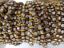 Corrente S de strass Swarovski 6 pés 24pp cristal/latão., usado comprar usado  Enviando para Brazil