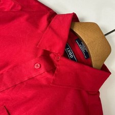 Camisa IZOD vermelha elástica com botões manga longa gola alta infantil GG comprar usado  Enviando para Brazil