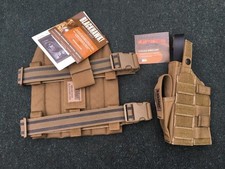 COLDRE E PLATAFORMA COIOTE BRONZEADO EXÉRCITO BRITÂNICO GLOCK SIG BLACKHAWK DROP LEG - NOVO comprar usado  Enviando para Brazil