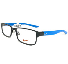 Armações de óculos Nike infantil 5576 002 preto azul retangular aro completo 51-16-135 comprar usado  Enviando para Brazil