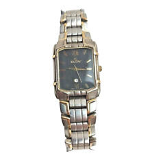 Elgin relógio de expansão masculino dois tons prata ouro com pulseira de pressão para janela de data comprar usado  Enviando para Brazil