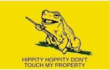 Bandeira Gadsden DECALQUE VINIL RESISTENTE Hippity Hoppity Don't Touch My Property 3x5" comprar usado  Enviando para Brazil