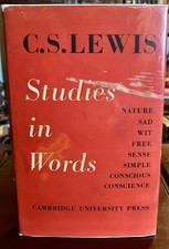 1960 C S LEWIS First Edition STUDIES IN WORDS + ORIGINAL DUST JACKET comprar usado  Enviando para Brazil