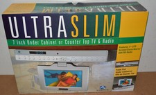 Audiovox Ultra Slim 7 Polegadas LCD Drop Down TV e Rádio Cozinha Novo Prata comprar usado  Enviando para Brazil