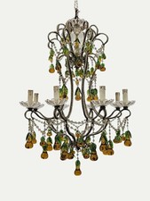 Lampadario ferro vetri usato  Biella
