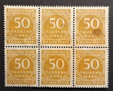 Selos da Alemanha 1923 inflação Prov 50 mil blocos de 6 SG313 MI275 MM sem goma comprar usado  Enviando para Brazil