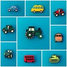 Zapatero/Shoe Charms para zuecos TRACTOR/TANQUE/BULLDOG/TRECKER/BUS/ESCARABAJO segunda mano  Embacar hacia Argentina