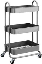 Carro de cocina utilitario rodante de 3 niveles | Carro de almacenamiento de metal carbón | Nuevo en caja segunda mano  Embacar hacia Mexico