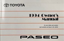 1994 Toyota Paseo Manual do Proprietário Guia do Usuário Referência Livro do Operador comprar usado  Enviando para Brazil