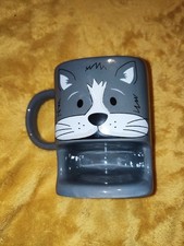 Grey cat mug for sale  KETTERING