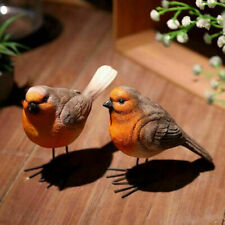 2 PIEZAS Resina Robin Pájaro Jardín Adorno Patio Puerta Estanque Estatuilla de Navidad Decoración segunda mano  Embacar hacia Mexico