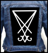 SIGIL OF LUCIFER --- Backpatch Back Patch do kamizelki bojowej / pentagramu Baphometa , używany na sprzedaż  PL