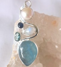 Anhänger aquamarin kyanit gebraucht kaufen  Heiligenhaus