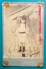 PHOTO ancienne CDV ENFANT  fille mat bateau CONSTANTINOPLE Istambul Turquie comprar usado  Enviando para Brazil