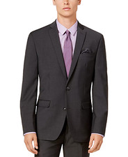 Jaqueta masculina Bar III 38L carvão cinza escuro slim fit lã elástica ativa  comprar usado  Enviando para Brazil