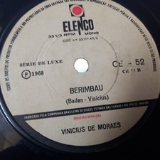 7" VINICIUS DE MORAES "BERIMBAU" AFRO BOSSA JAZZ BRAZIL VG MOACIR SANTOS 68 MONO, usado comprar usado  Brasil 